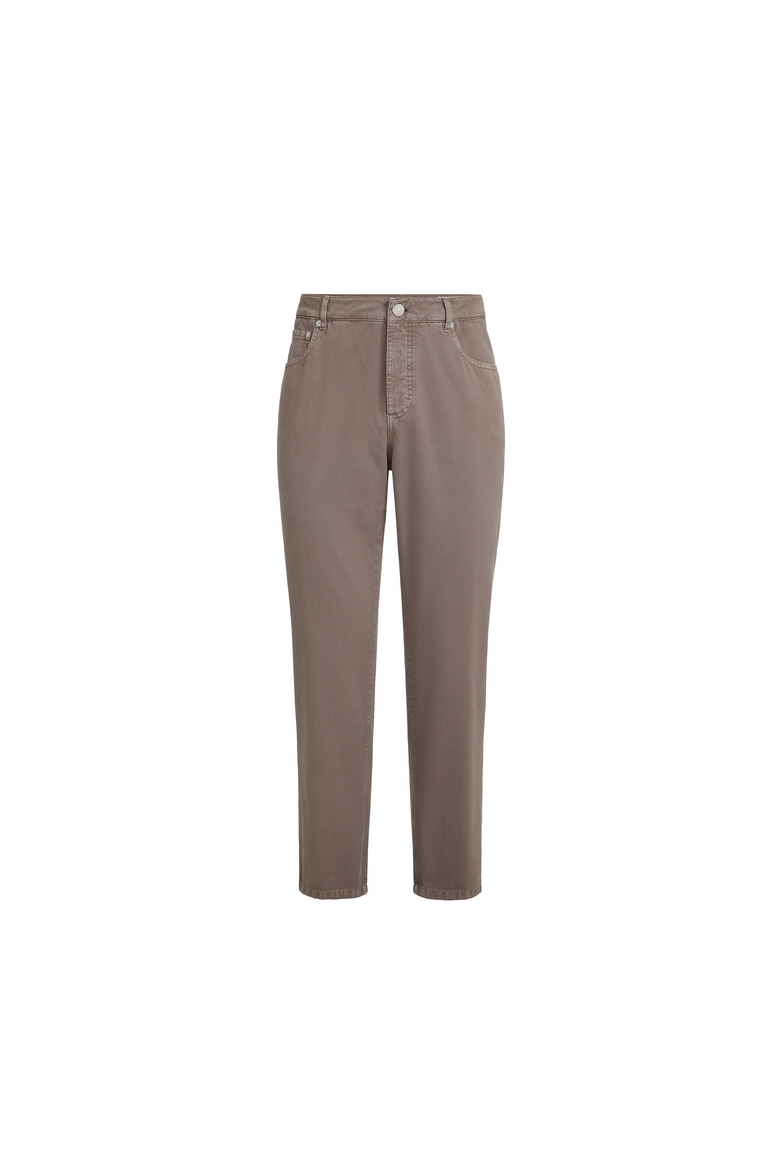 Gabardine garment dyed trousers, Alternate, color, Hazelnut