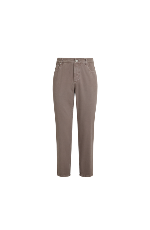 Gabardine garment dyed trousers