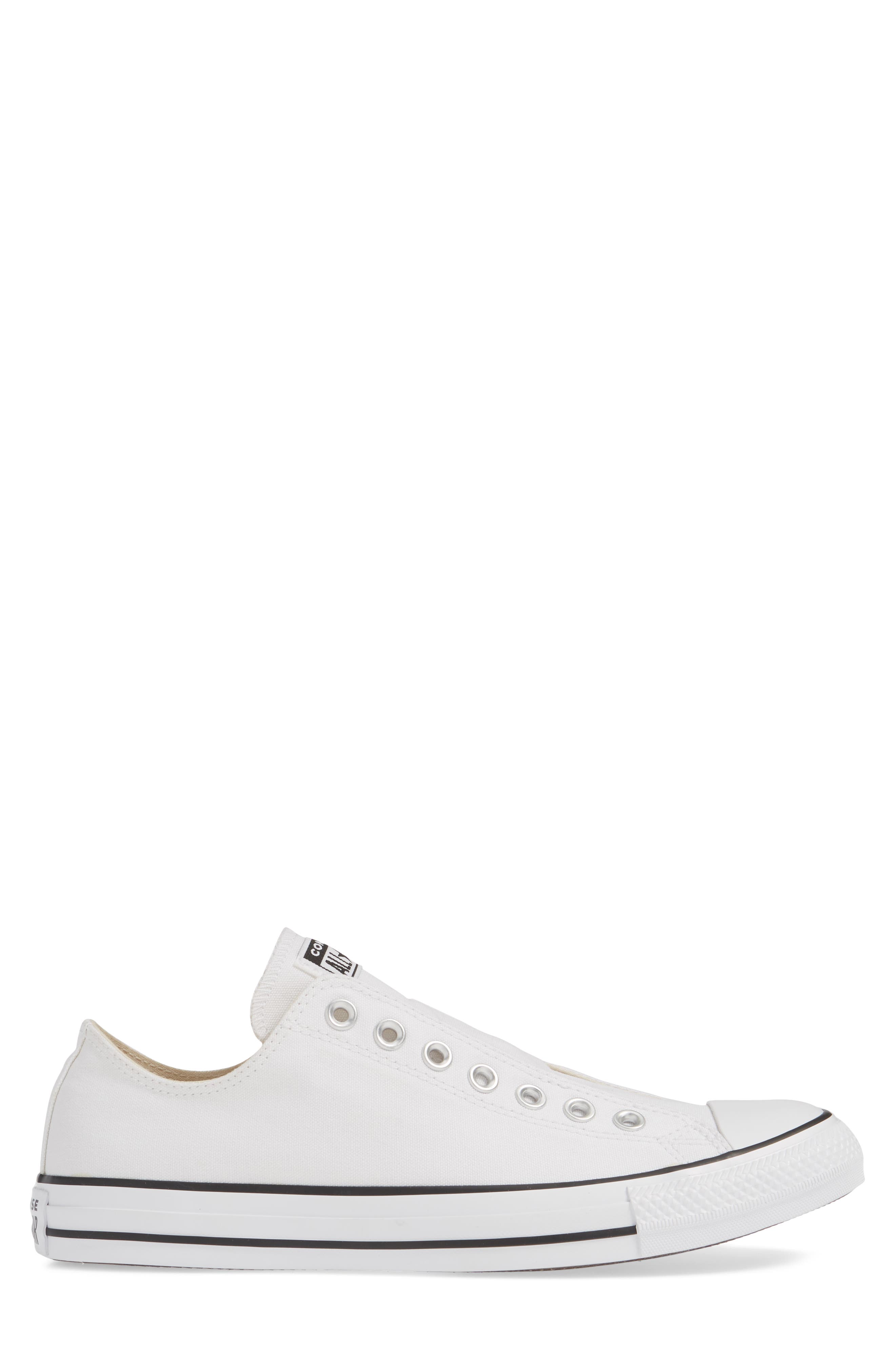 Chuck Taylor® All Star® Laceless Sneaker, Alternate, color, WHITE/ BLACK/ WHITE