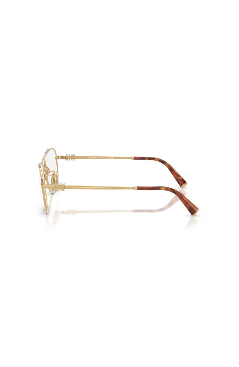 Miu Miu 51mm Square optical glasses, Alternate, color, Gold