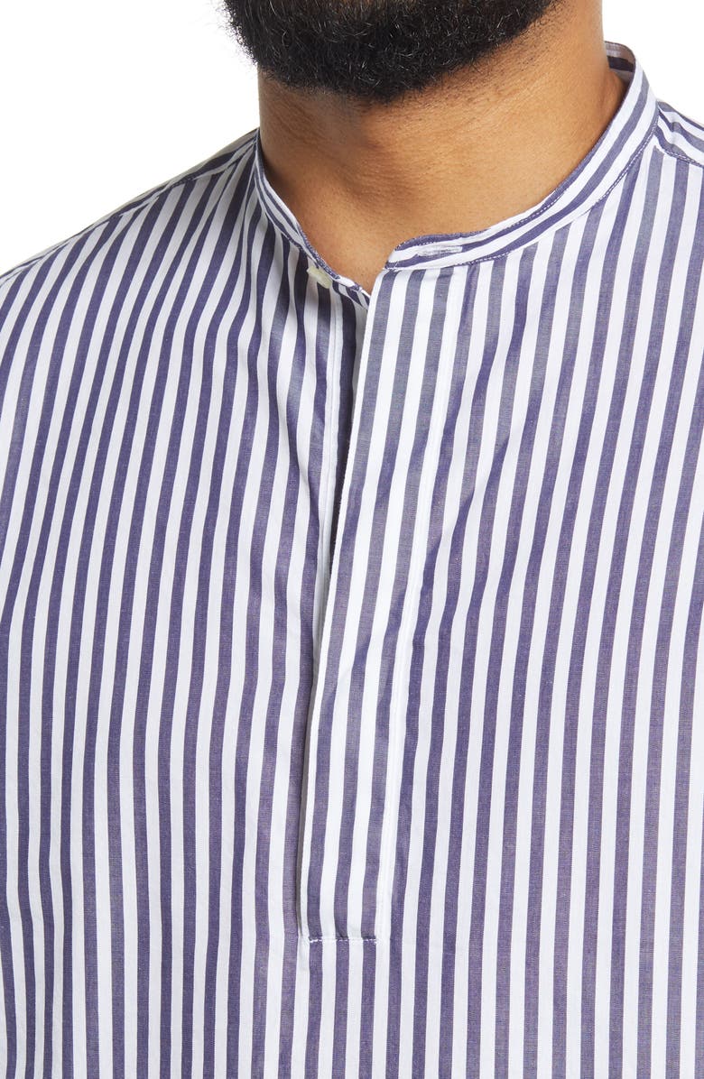 Officine Générale Men's Alfred Slim Fit Stripe Popover Shirt, Alternate, color,