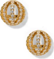 Nadri Muse Sphere Button Earrings