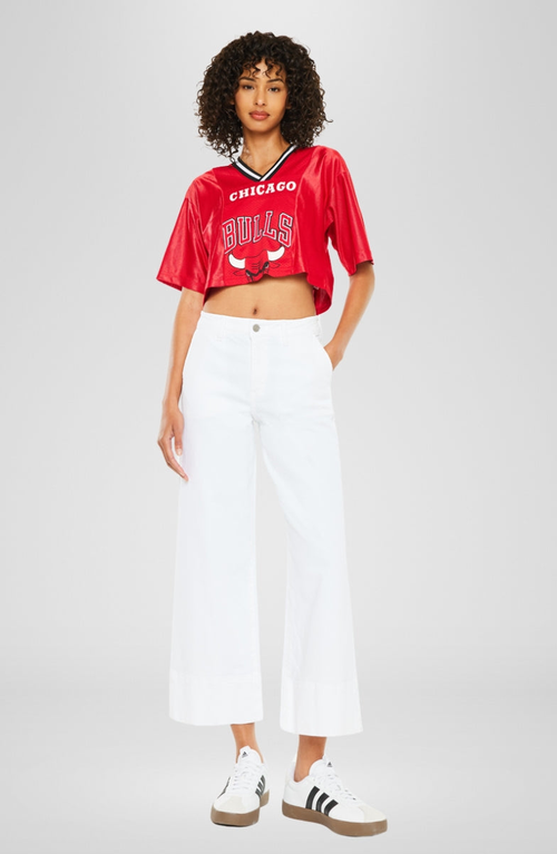 Kancan Stacy High Rise Wide Leg Jeans In White