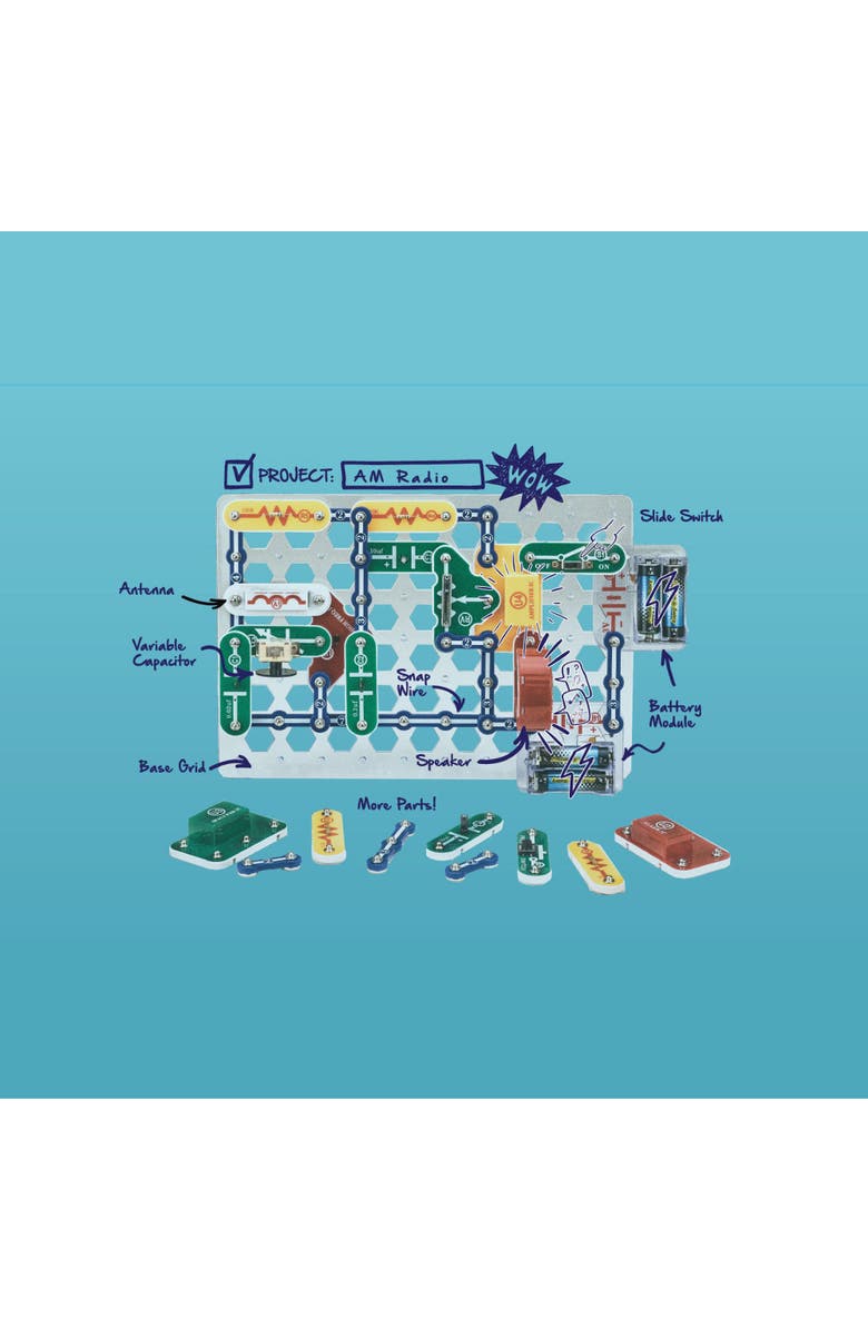 Snap Circuits Elenco Snap Circuits Sc300, Kids Ages 8+, Alternate, color, Multicolored