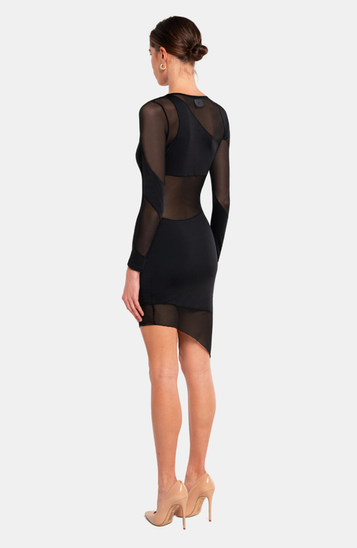 Ow Collection Spiral Long Sleeve Dress