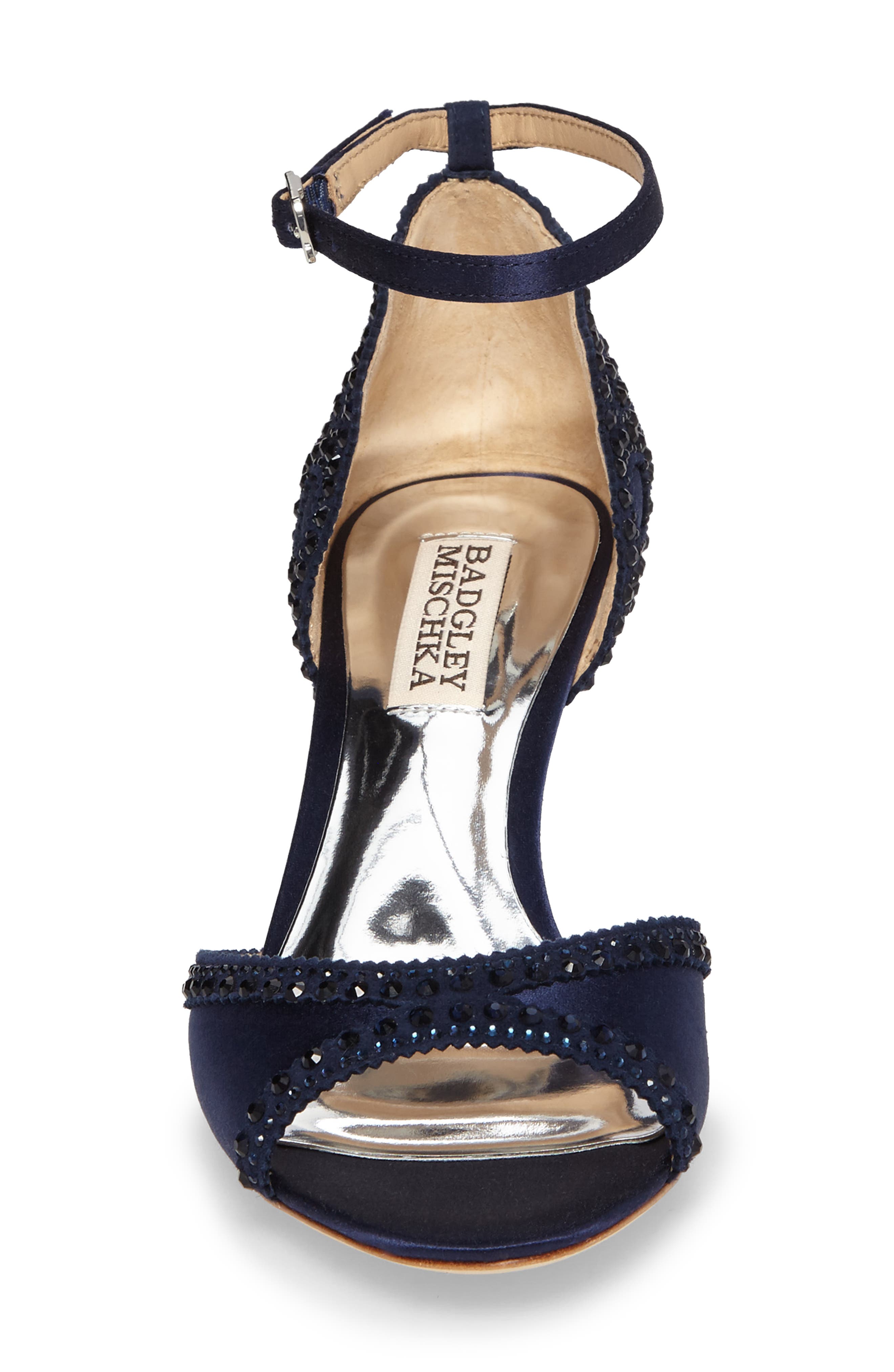 Badgley Mischka Collection Gillian Crystal Embellished d'Orsay Sandal - Wide Width Available, Alternate, color, 