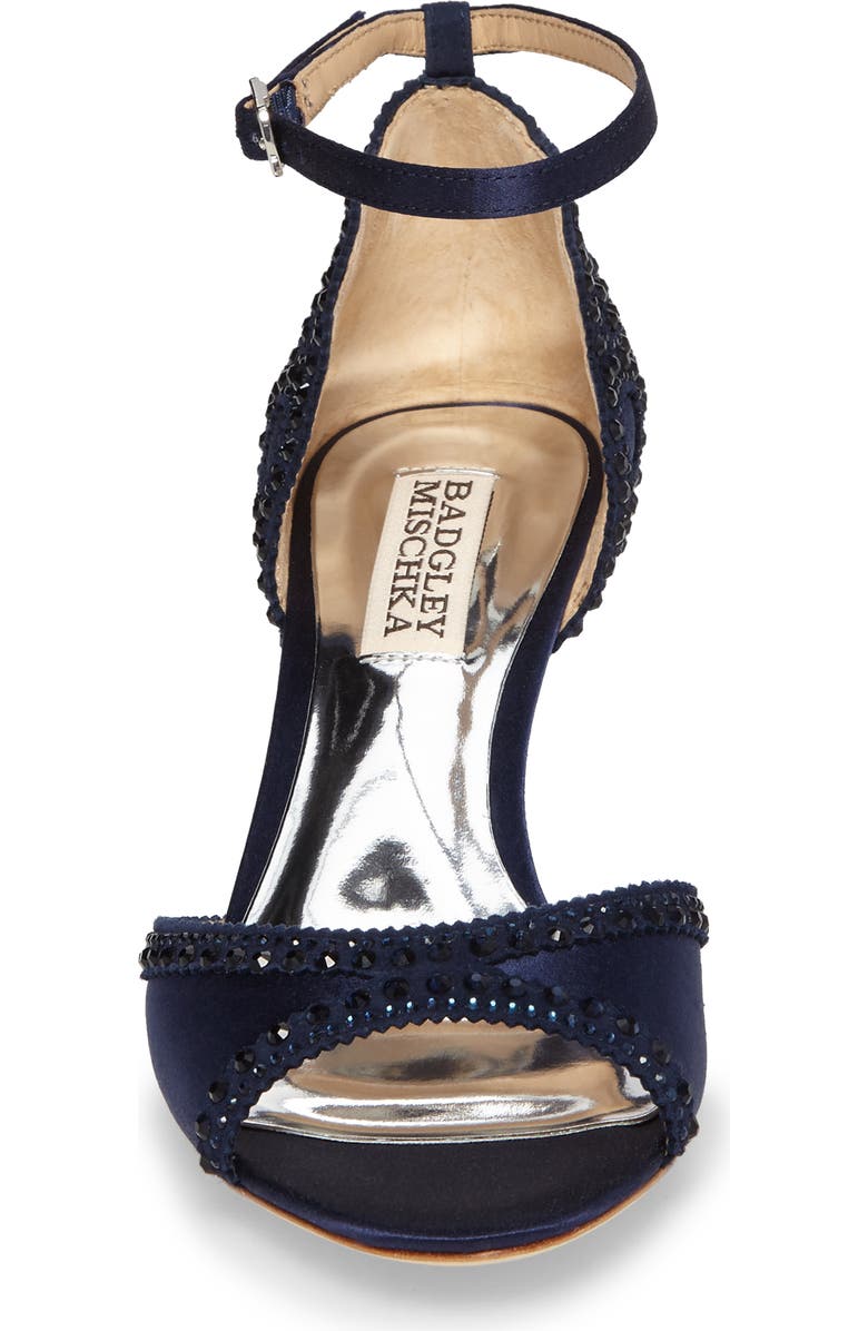 Badgley Mischka Collection Gillian Crystal Embellished d'Orsay Sandal - Wide Width Available, Alternate, color,