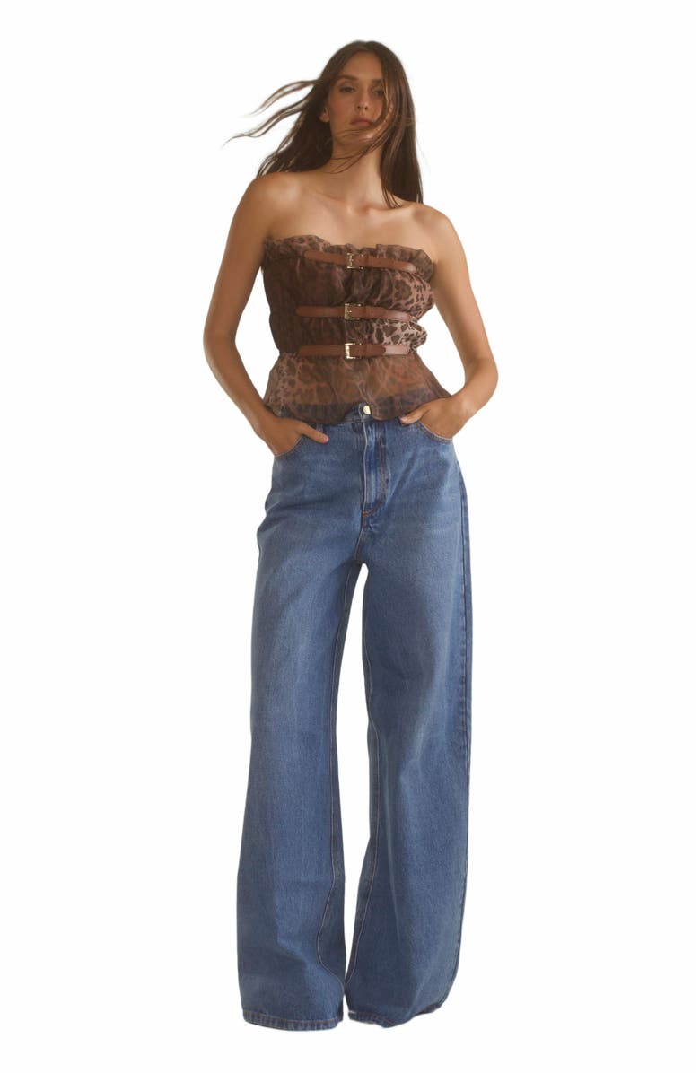 Cynthia Rowley Buckle Up Silk Organza Top, Alternate, color, 