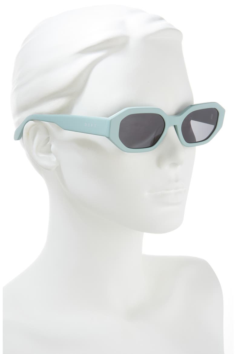 Allegra 53mm Polarized Rectangle Sunglasses, Alternate, color, GREY