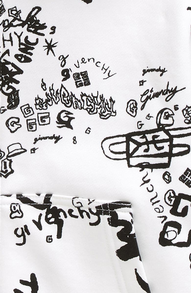 GIVENCHY KIDS Kids' Mini Me Logo Print Front Zip Hoodie, Alternate, color, 