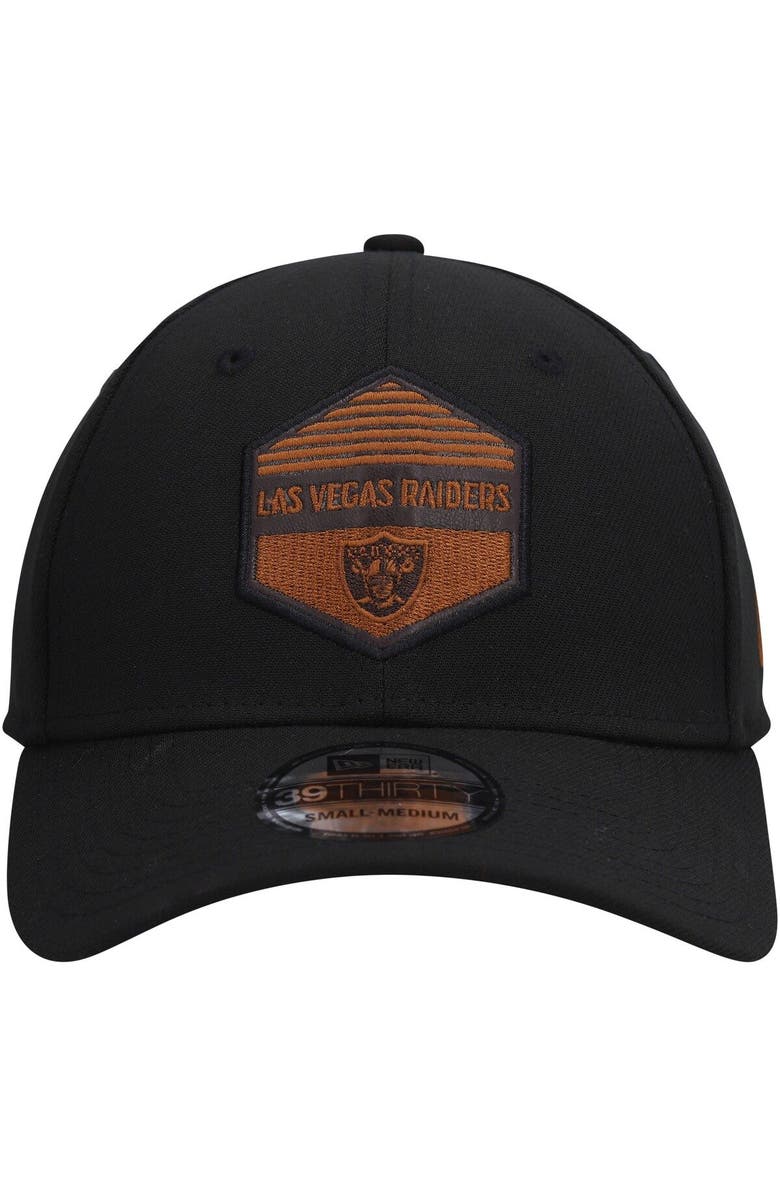 New Era Men's New Era Black Las Vegas Raiders Gulch 39THIRTY Flex Hat, Alternate, color,