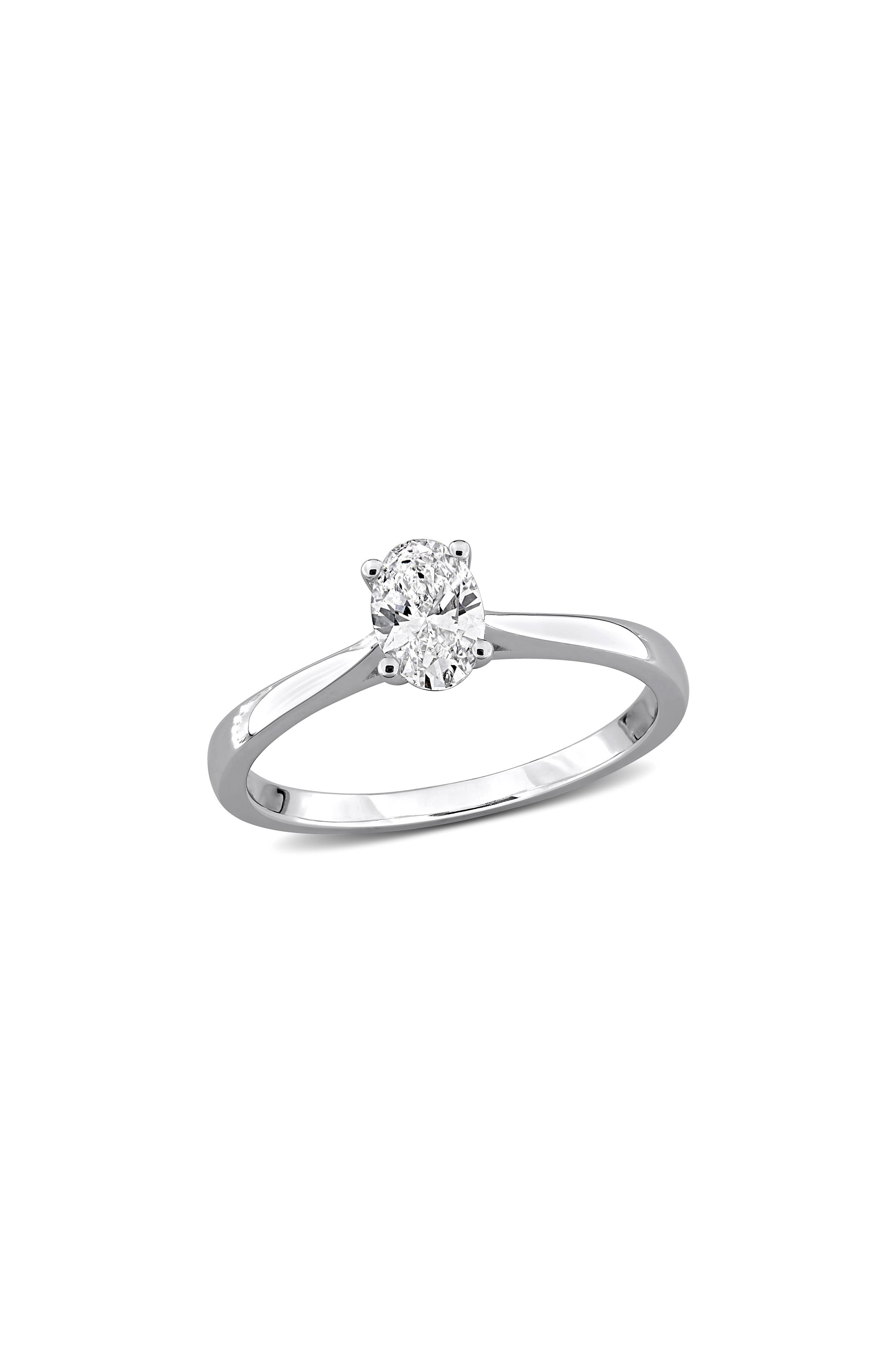 Created Forever Oval Lab Grown Diamond Solitaire Ring