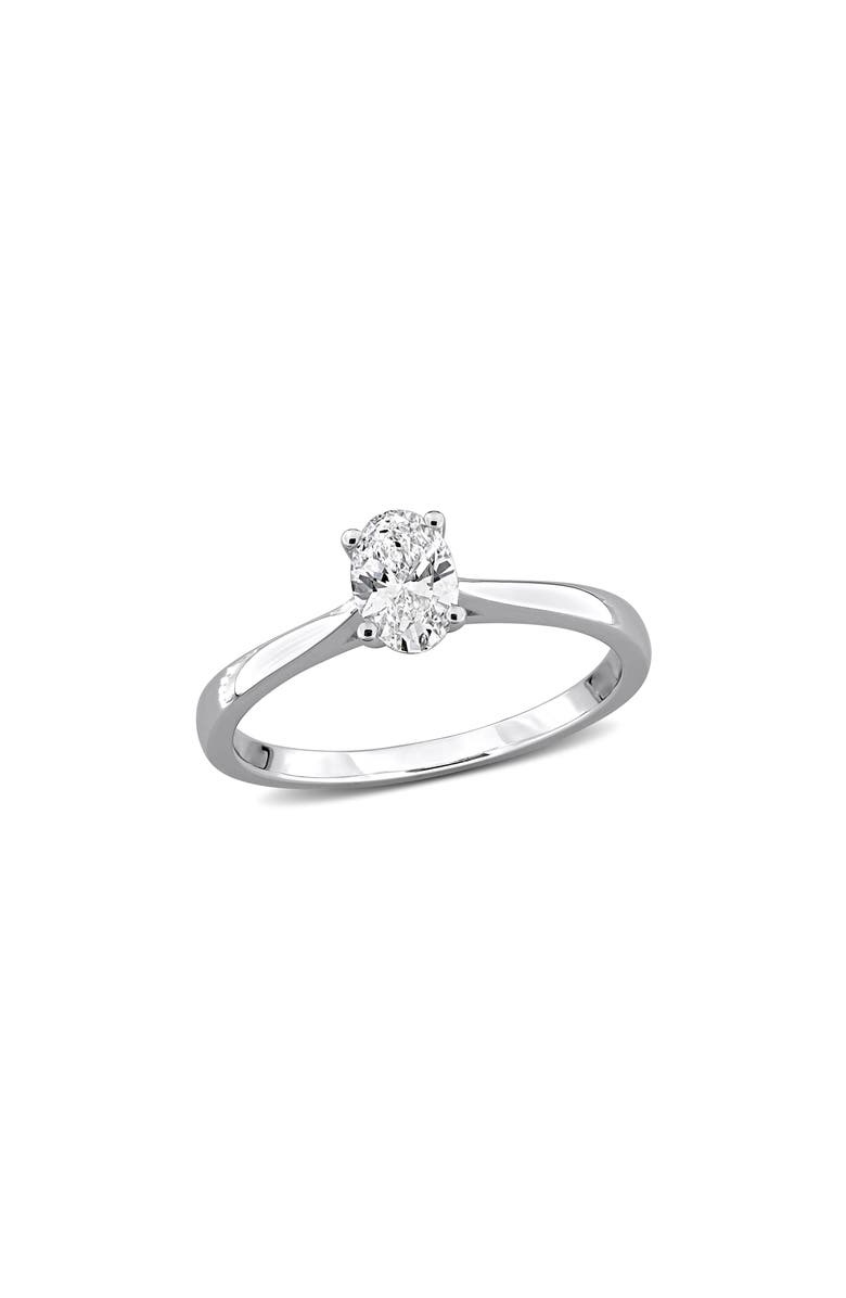 Created Forever Oval Lab Grown Diamond Solitaire Ring, Main, color, 