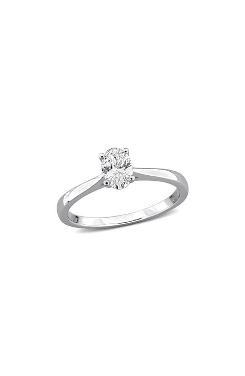 Oval Lab Grown Diamond Solitaire Ring
