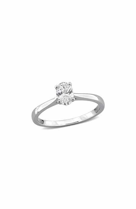Created Forever Oval Lab Grown Diamond Solitaire Ring