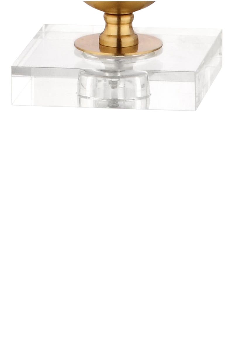 JONATHAN Y Hollis 34" Metal LED Table Lamp, Brass with Crystal Base, Alternate, color, Brass