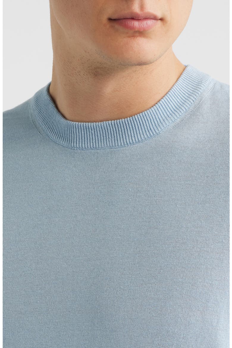Norberto Linen Blend Short Sleeve Sweater, Alternate, color, LIGHT/ PASTEL BLUE