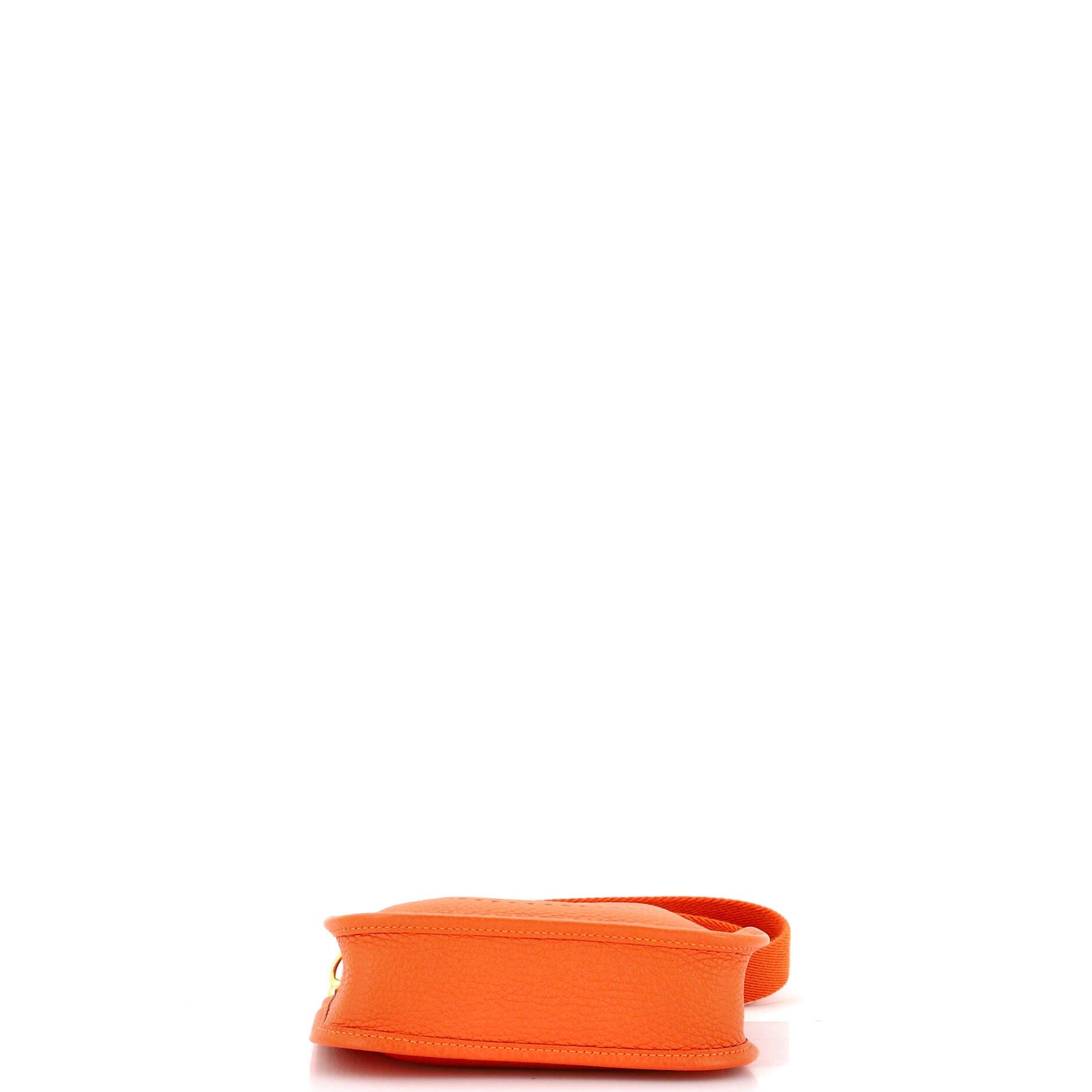 Pre-Owned Hermes Evelyne Bag Gen III Clemence TPM, Alternate, color, Orange Minium