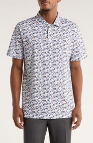 Bugatchi Abstract Print OoohCotton® Knit Polo