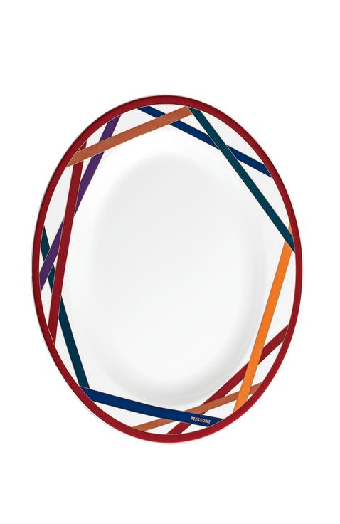 Oval Dish NASTRI  Multicolor diam. 14"