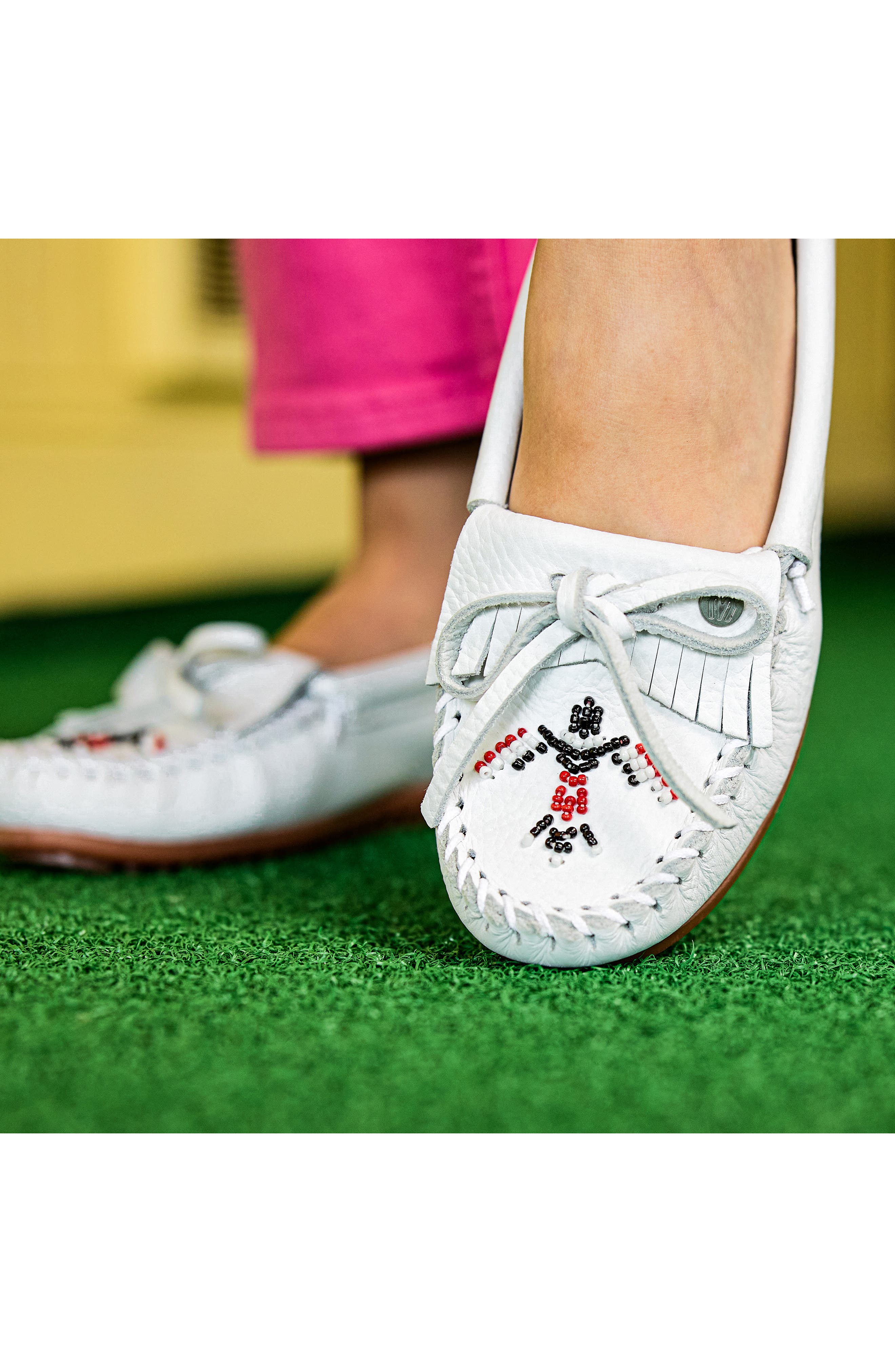 x Lucie Skjefte Thunderbird 'Animikii' Slipper, Alternate, color, WHITE