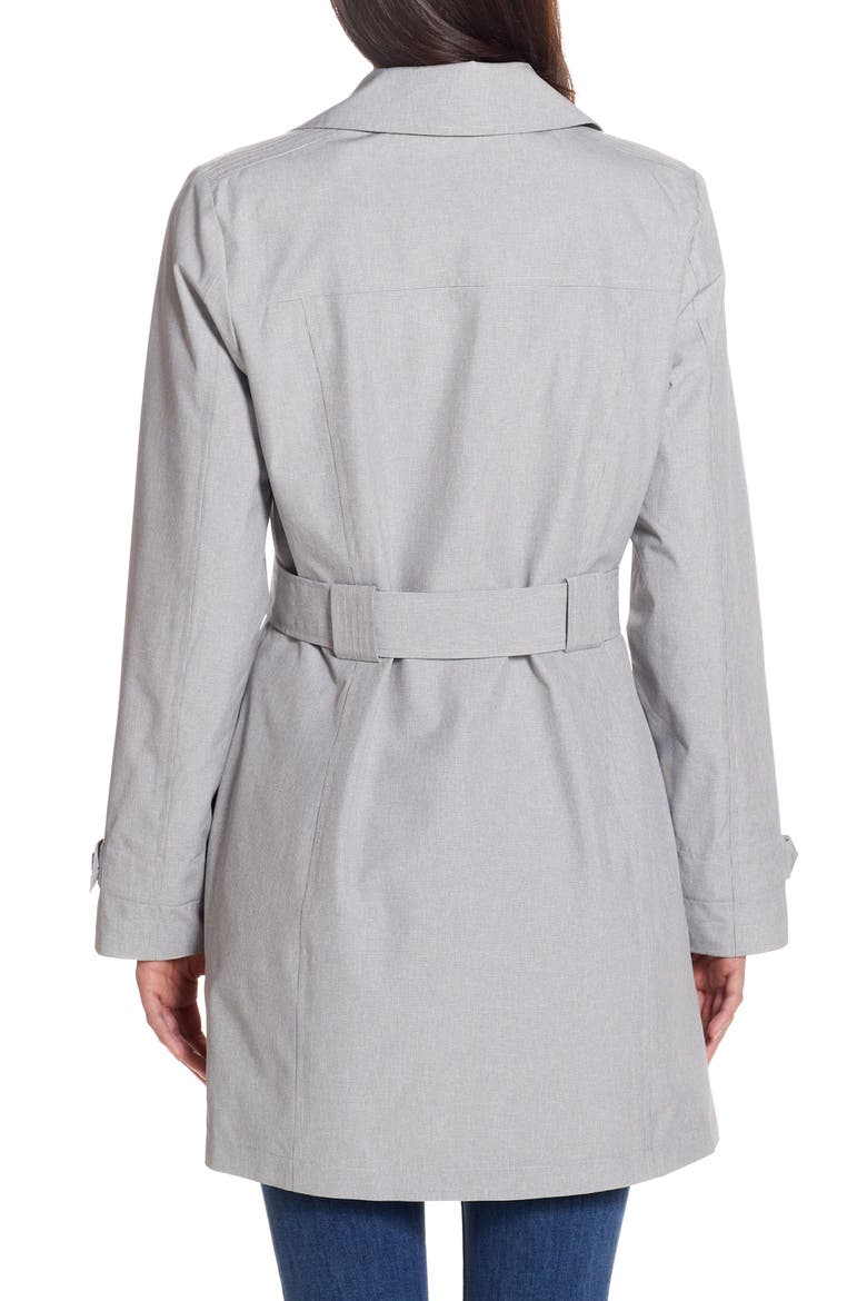 Belted Raincoat, Alternate, color, BLACK/WHITE