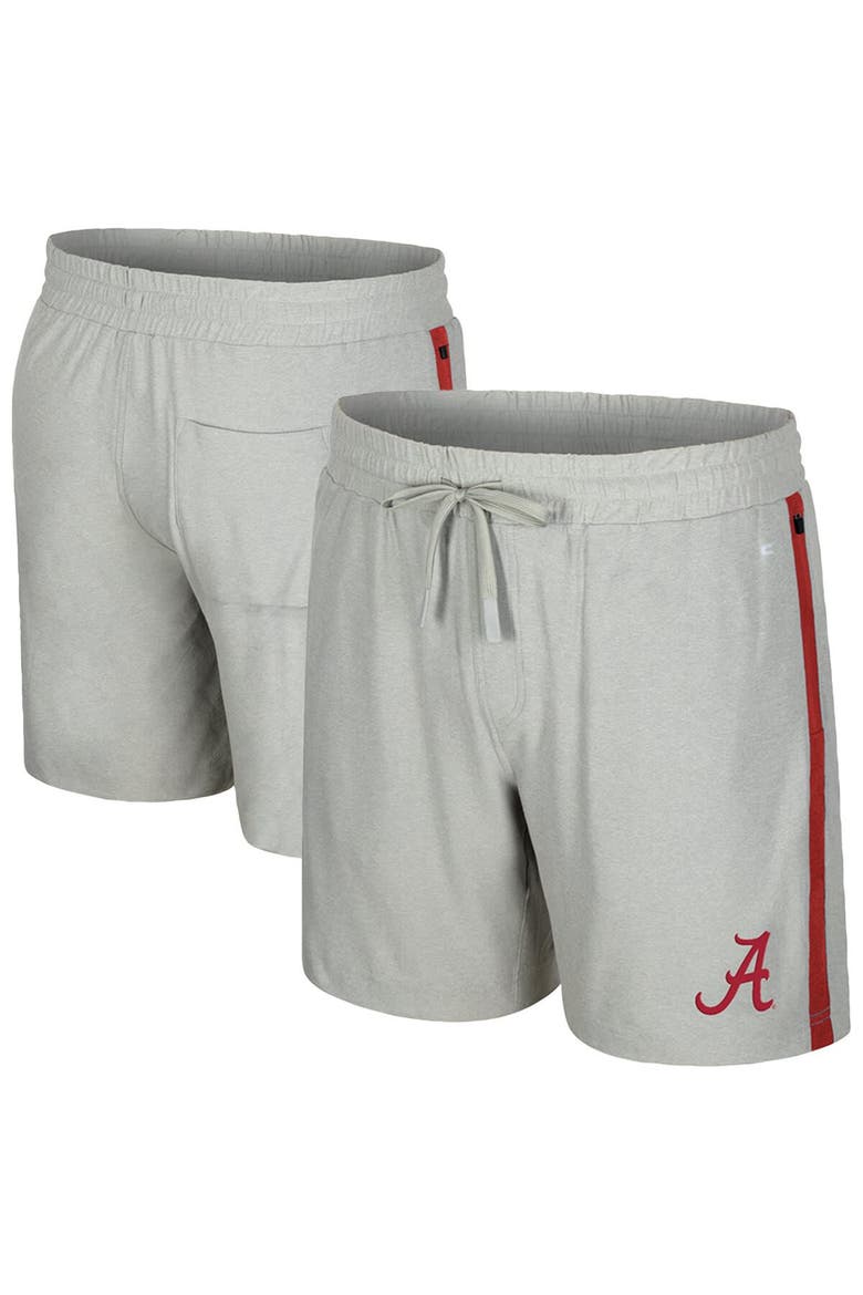 Men's Colosseum Gray Alabama Crimson Tide Mac Shorts, Main, color, Gray