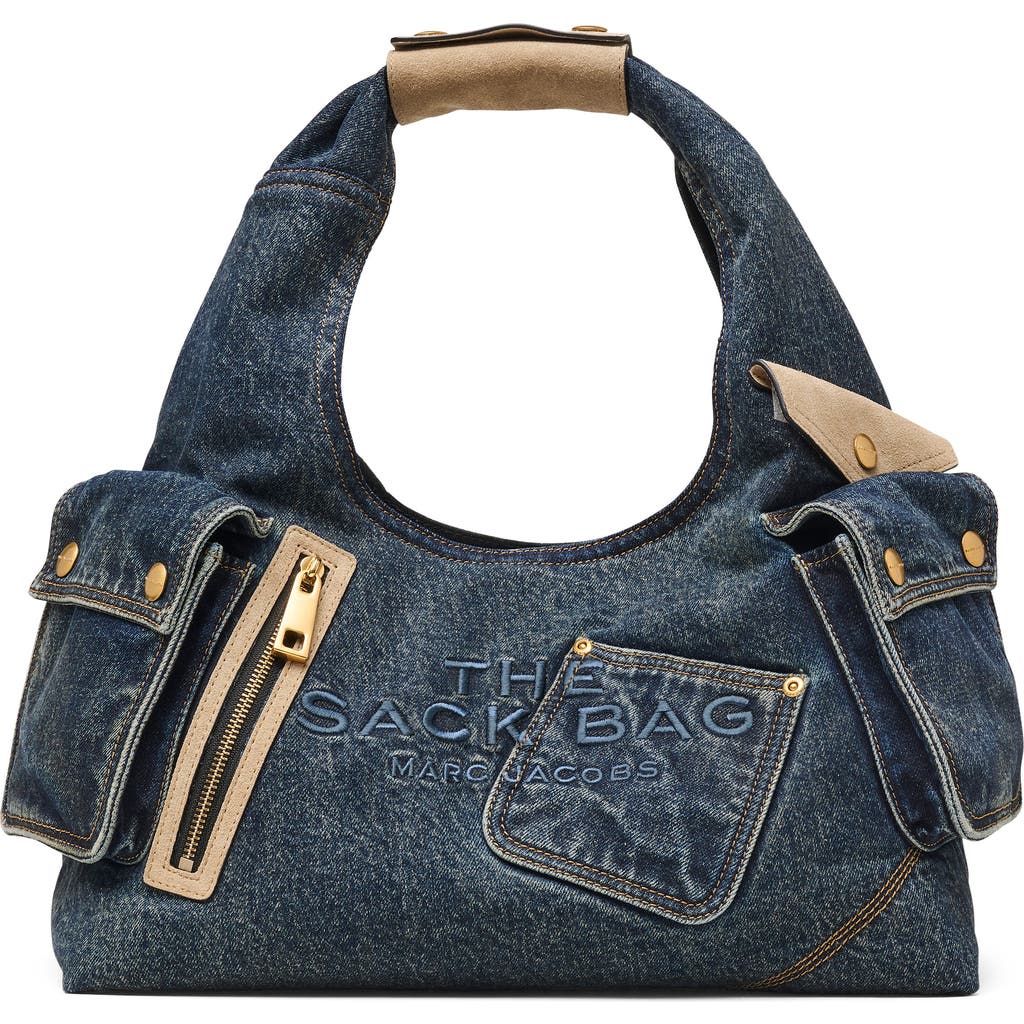 Marc Jacobs The Sack Denim Shoulder Bag In Blue