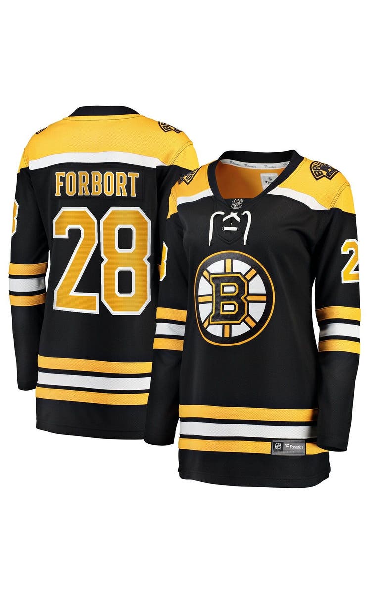 FANATICS Women's Fanatics Branded Derek Forbort Black Boston Bruins Home Breakaway Player Jersey, Main, color, 