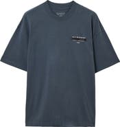 AllSaints Redact Mock Neck Graphic T-Shirt