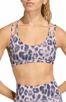 Optime Leopard Strappy Light Support Climacool Sports Bra