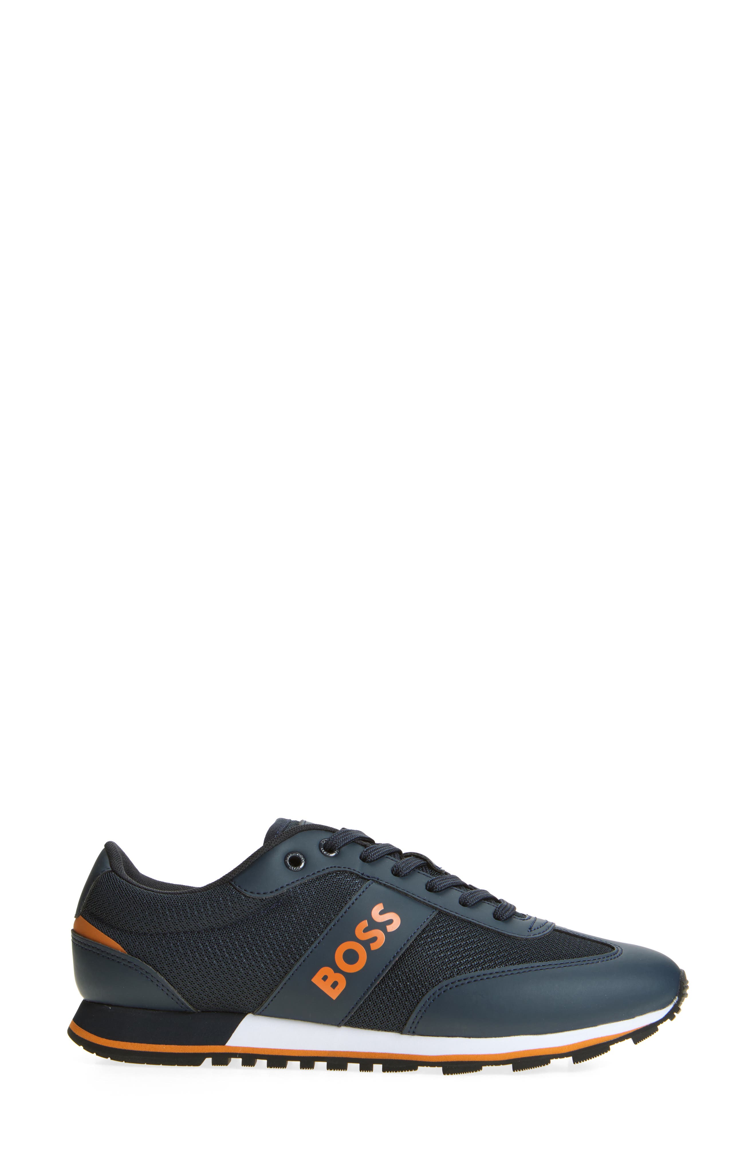 Parkour Runner Sneaker, Alternate, color, NAVY/ ORANGE