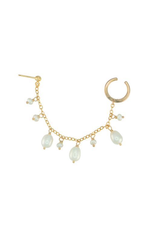 Albisia Ariel Ear Cuff In 14k Gold Filled/pearl