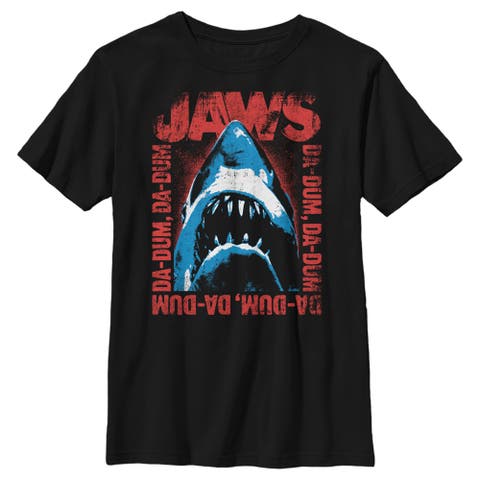 Boy's Jaws Da-Dum Da-Dum Distressed  Graphic T-Shirt
