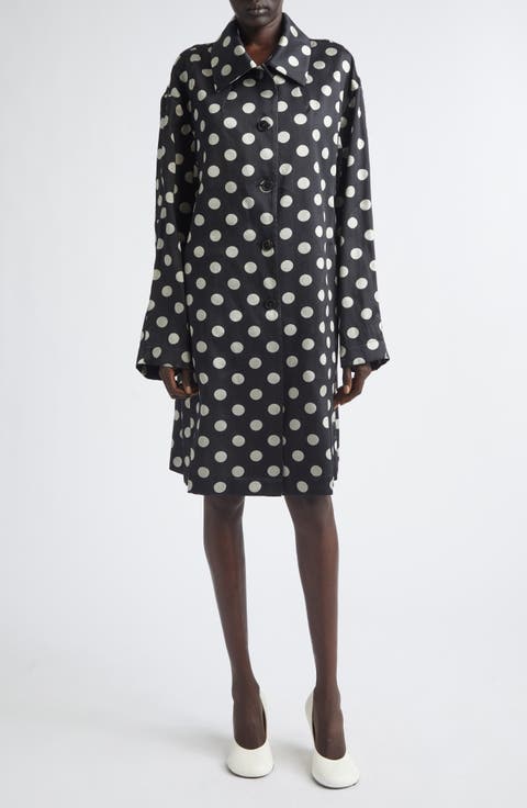 Polka Dot Washed Mousseline Coat