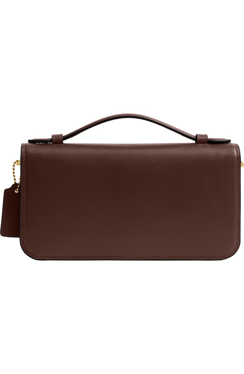 COACH Elora Refined Leather Top Handle Bag, Alternate, color, B4/Maple