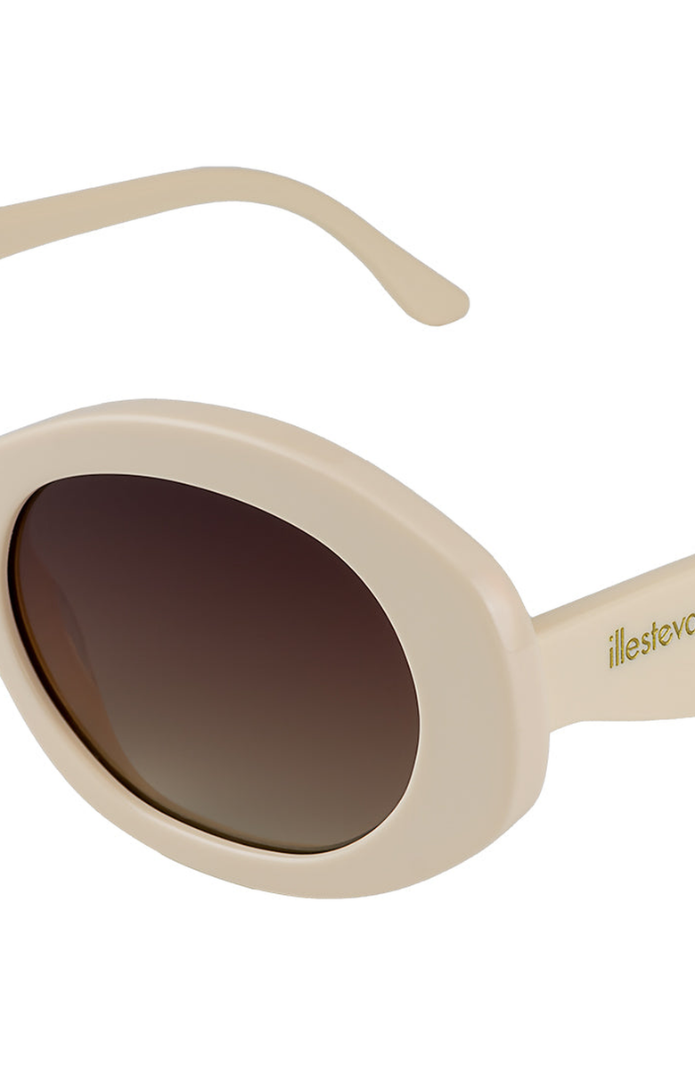 Illesteva Luna Sunglasses, Alternate, color, Cream / Brown