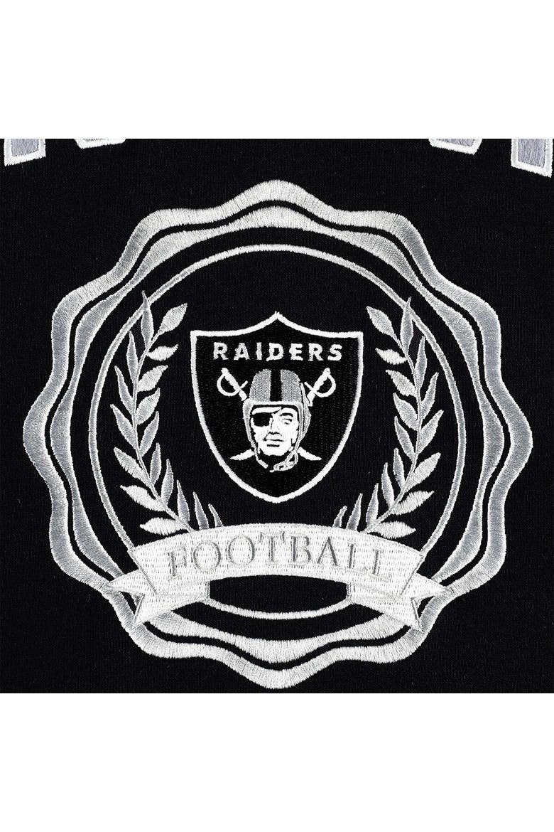 Women's Tommy Hilfiger Black Las Vegas Raiders Becca Drop Shoulder Pullover Hoodie, Alternate, color, Black