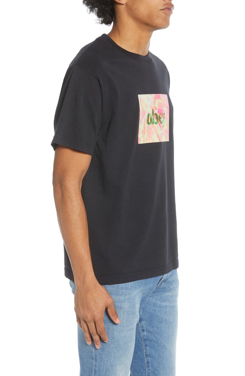 Obey Petrified Box Logo T-Shirt, Alternate, color, 