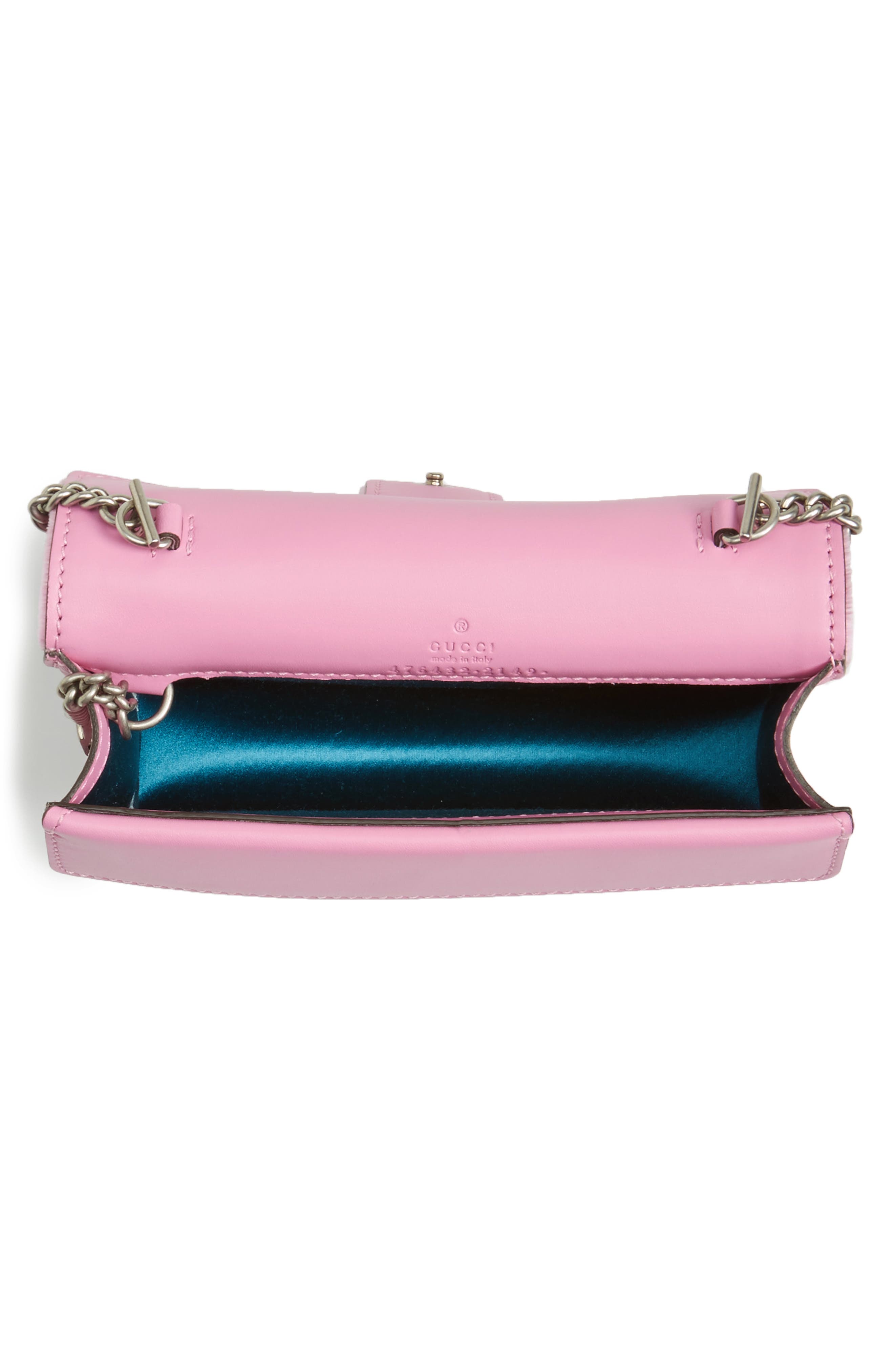 GG Super Mini Marmont 2.0 Velvet Clutch, Alternate, color, MALVA/ CRYSTAL