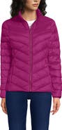 Lands' End Wanderweight Ultralight Packable Chevron Quilted Down Jacket