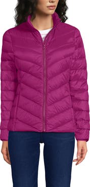 Lands' End Wanderweight Ultralight Packable Chevron Quilted Down Jacket