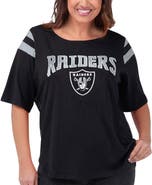 G-III 4HER BY CARL BANKS Women's G-III 4Her by Carl Banks Black Las Vegas Raiders Plus Size Linebacker T-Shirt