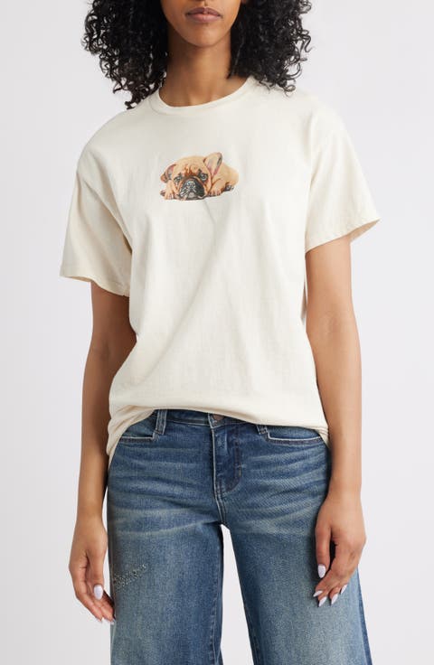 Puppy Cotton Graphic T-Shirt