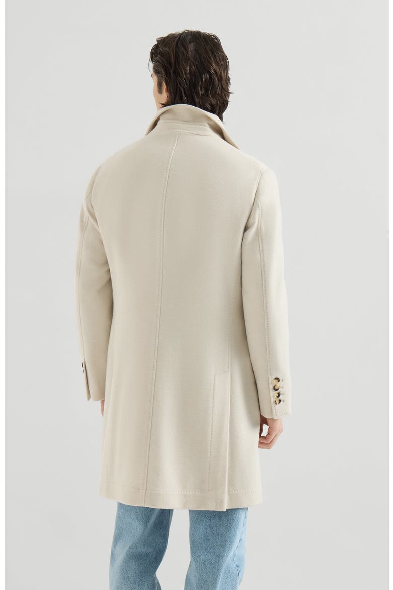 Lightweight water-resistant cashmere coat with double vents, Alternate, color, Sand