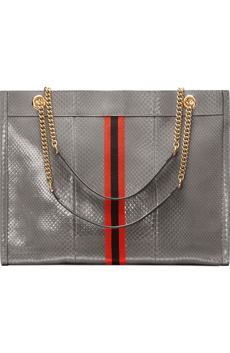 Gucci Large Rajah Genuine Snakeskin Tote, Alternate, color,