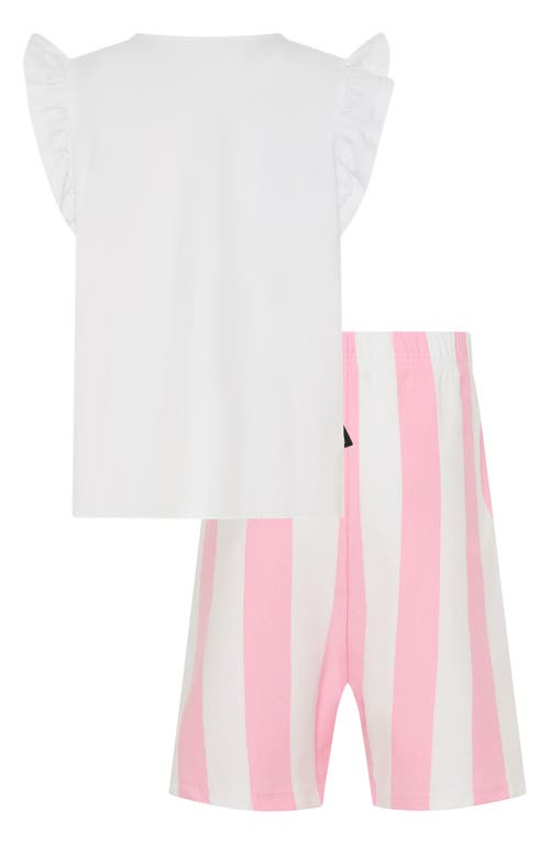DOT AUSTRALIA DOT AUSTRALIA KIDS' GOOD VIBES FLUTTER SLEEVE T-SHIRT & BIKE SHORTS SET