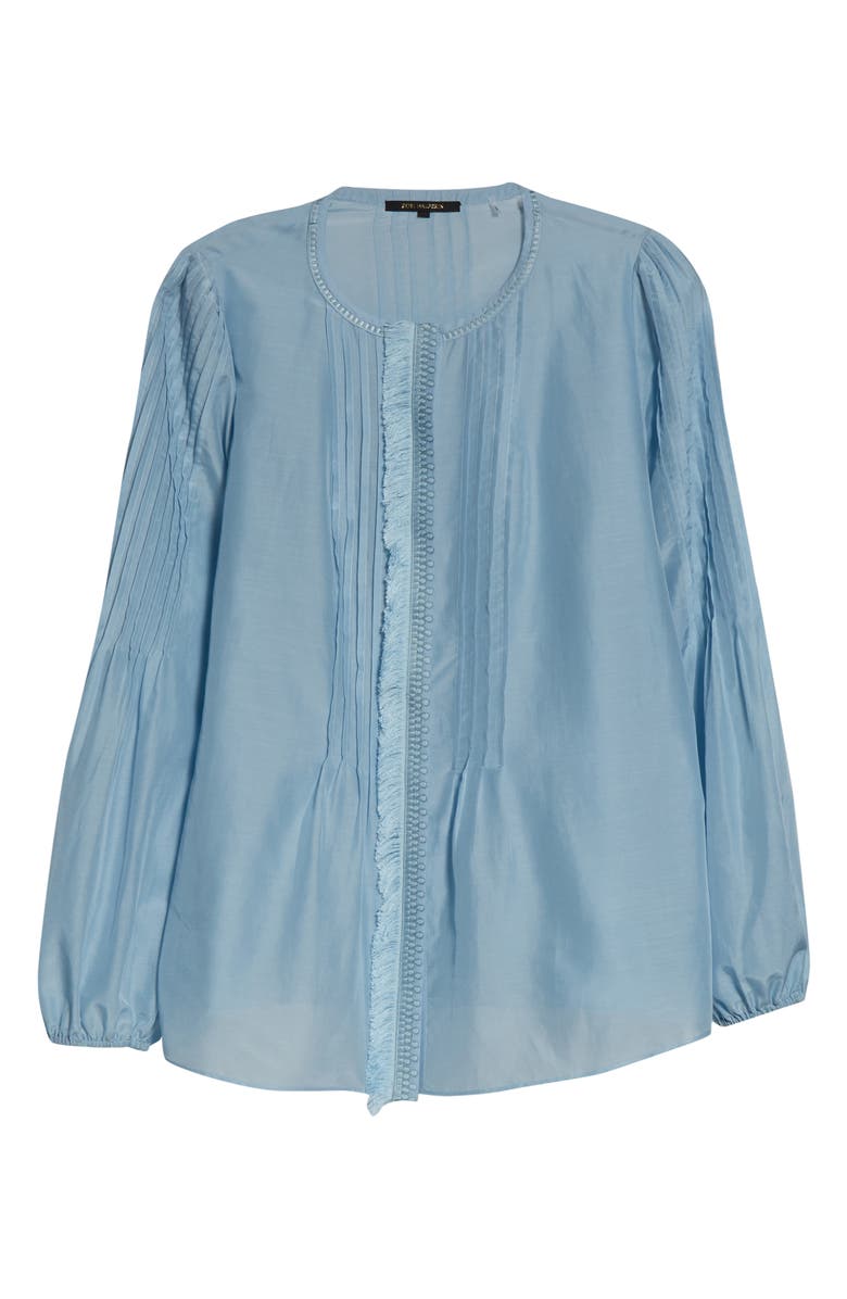 KOBI HALPERIN Sophie Pintuck Cotton & Silk Blouse, Alternate, color,