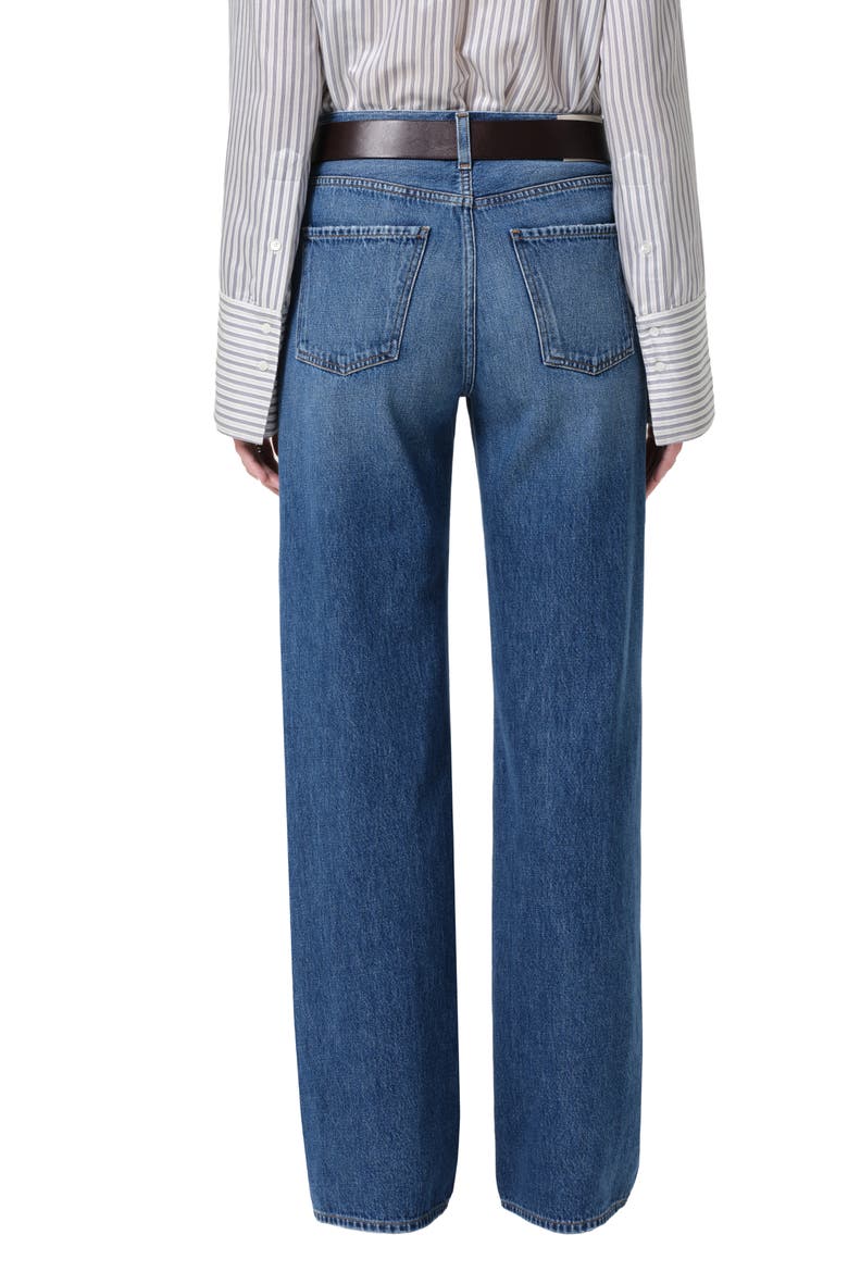 Annina High Waist Straight Leg Jeans, Alternate, color, AVANT MD/ DARK INDIGO