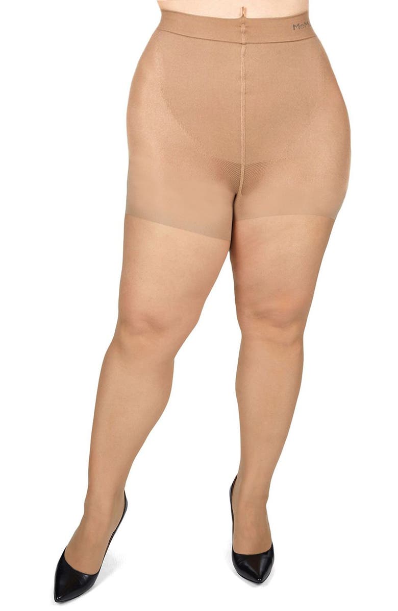MeMoi BodySmootHers Girdle Top Shaper Pantyhose, Alternate, color, Honey